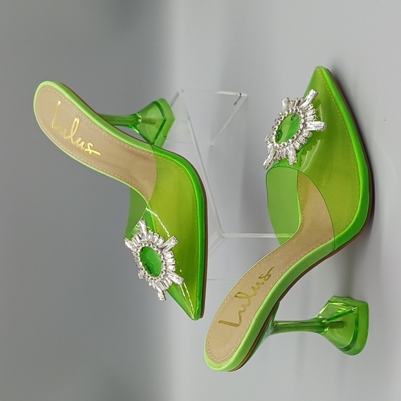 LULU'S MIDNIGHT LIME MULES - Picture 2 of 11